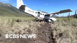 YouTube video thumbnail: Stunning Video Shows Plane's Emergency Crash Landing in Alaska