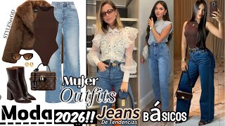 MODA 2026 Outfits COMO Vestir La ROPA BASICA Y SENCILLA LOOKS Con JEANS DE MODA Y TENDENCIAS