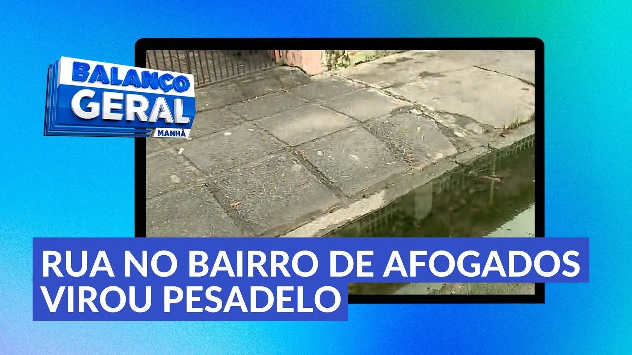 Rua no bairro de Afogados virou pesadelo para moradores por causa dos alagamentos
