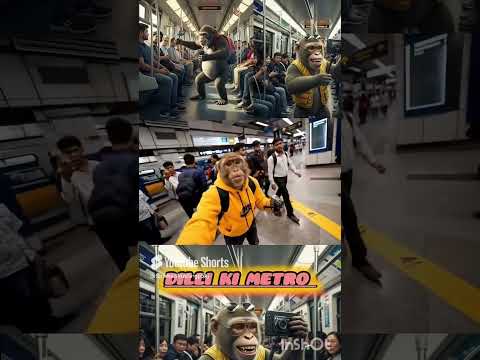titu bander ka chota bhai Aaj Delhi ki metro#ytehorts