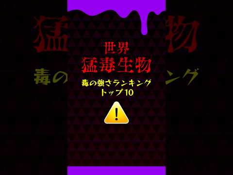 【閲覧注意】青酸カリの10万倍の毒!? 世界の猛毒生物ランキングTOP10 ☠️ 1位はまさかの… #shorts