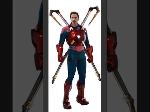 Spider man + Iron man || fusion art || @techeditor2.063 || #shorts #youtubeshorts