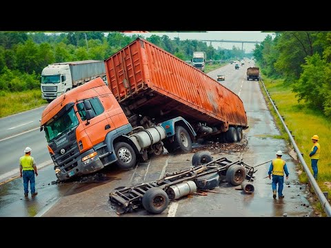 Dangerous Biggest Truck, Excavator, Crane Driving Skill | Heavy Equipment Machines Fails At The Work