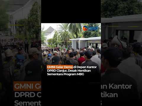 GMNI Gelar Demo di Depan Kantor DPRD Cianjur, Desak Hentikan Sementara Program MBG