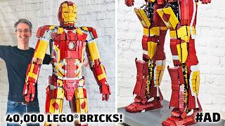 I built a life sized Iron Man from LEGO Bricks!