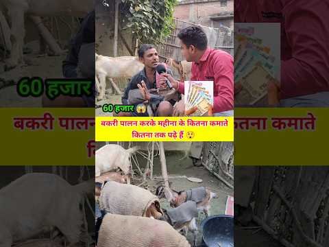 बकरी पालन करके महीने कितना कमाते हैं😲 #goot #bakri #business #kishan #majdur #bihar #viralvideo