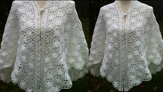شال كروشيه مثلث بغرزة روعه وجديد/crochet shawl 