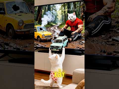 Mèo Con Giải Cứu Bố Mình Mắc Kẹt Trong Trò Chơi #shorts #cat
