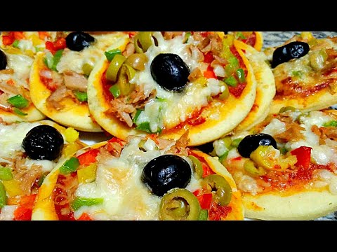 ارووع ميني بيتزا مثل المطاعم عجين ناااااجح 100% مع حشوة لذييذة جدااا😋شهيوات رمضان