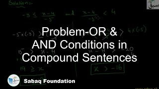 Problem-OR & AND Conditions in Compound Sentences