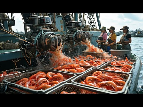 The first day caught a giant fish nest - fishermen caught hundreds of tons of fish and shrimp