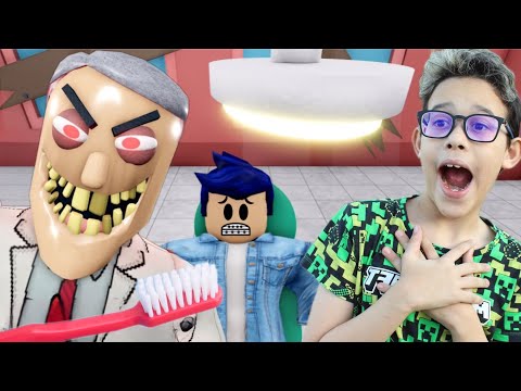 Roblox - FUJA!! O DENTISTA FICOU MALUCO (Escape Bob The Dentist Obby)