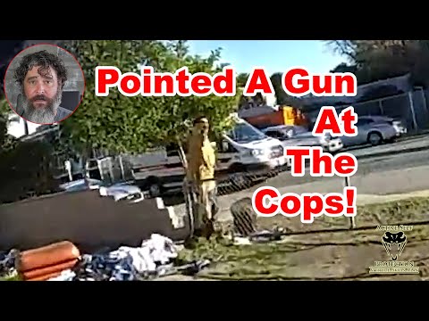 Armed Fleeing Felon Confronts LAPD: Must-See Footage