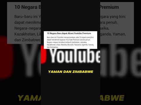 10 Negara Ini Baru Bisa Akses Youtube Premium?