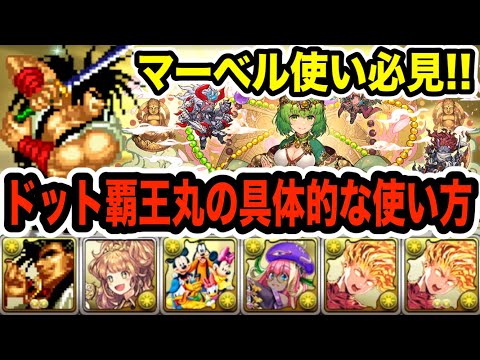 マーベル使い必見！ドット覇王丸の具体的な使い方！羽川翼との使い分けで攻略範囲がさらに幅広く！【パズドラ】【転生ルシャナ降臨】