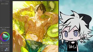 Fudanshi Vtuber / Drawing part1 / Kiwi