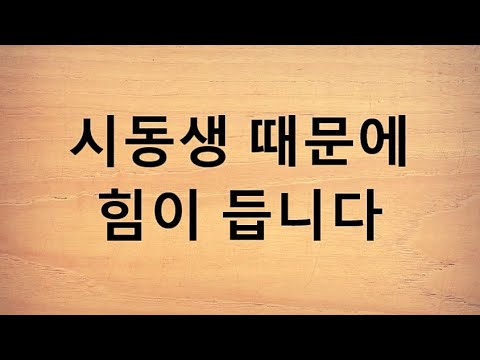 시동생 때문에 힘이 듭니다