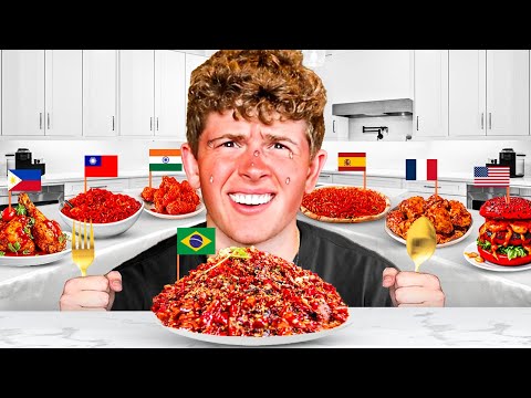 Eating The Spiciest Food From EVERY Country in The World!