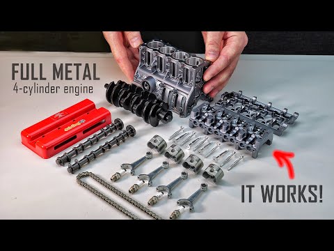 Building a FULL METAL 4-cylinder TURBO Engine that Actually WORKS!