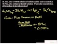 Stoichiometry and Molarity Concepts