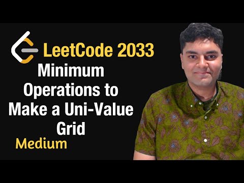 Minimum Operations to Make a Uni-Value Grid - Leetcode 2033 - Python