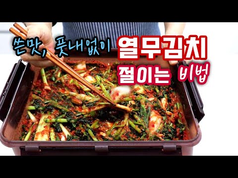 풋내와 쓴맛이 없는 열무 얼갈이 김치 비법은 따로 있어요