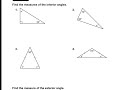 Exterior and Interior Angles in Triangles