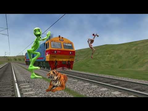 Tiger Vs Train to dame to cosita -Funny VFX magic video #vfxshorts