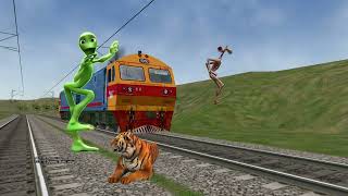 Tiger Vs Train to dame to cosita -Funny VFX magic video #vfxshorts