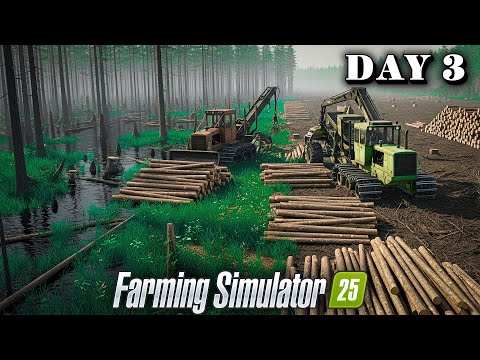 Restoring 20ha of ABANDONED SWAMP - Farming simulator 25