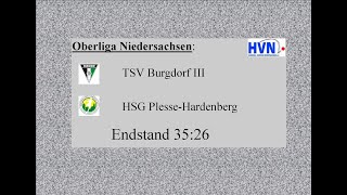 TSV Burgdorf III - HSG Plesse-Hardenberg OL-NDS Endstand 35:26 -Alle Tore im Schnelldurchgang