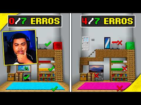 Você consegue encontrar os 7 ERROS nas Imagens de Minecraft