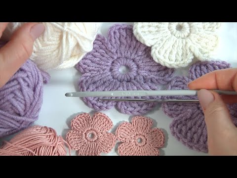 Crochet Cute 5-Petal Flower