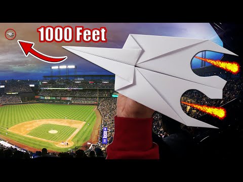 How to Fold an EASY Paper Airplane to Fly OVER 1000 feet !!!!!!