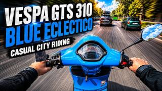 VESPA GTS 310 BLUE ECLECTICO CASUAL CITY RIDING