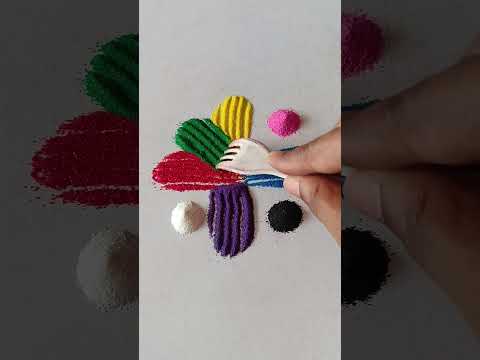 simple Rangoli, satisfying rangoli, Easy rangsatisfying #asmroli, Tricks and tips,ASMR#rangoli