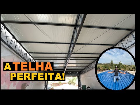 TELHA COM NUCLEO EM LÃ DE ROCHA, A MELHOR TELHA DO MERCADO! PASSO A PASSO COMPLETO.