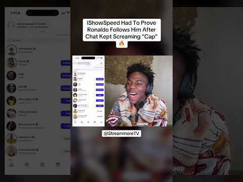 IShowSpeed Proved Ronaldo Follows Him on Instagram #fyp #ishowspeed #ronaldo #ishowspeedshorts #fypp