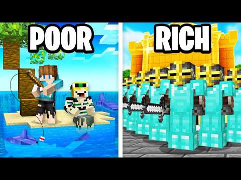 100 Players Simulate Island Civilization in Minecraft