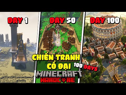 KiroMC tóm tắt 100 ngày chiến tranh cổ đại trong sinh tồn Minecraft siêu khó