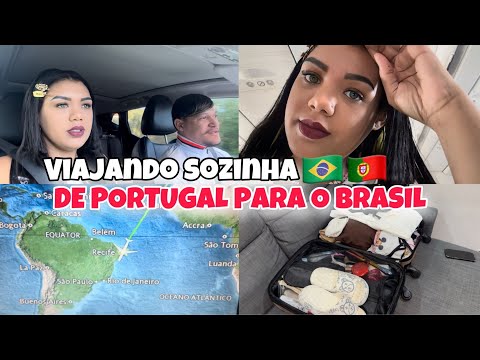 TIVE QUE IR AO BRASIL SOZINHA 😭 PRIMEIRA VIAGEM INTERNACIONAL SEM CHARLES 🇵🇹🇧🇷