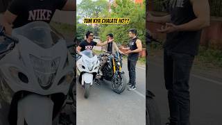 SPLENDOR walo se bach ke rehna😆 #farazstuntrider #hayabusa #superbikes
