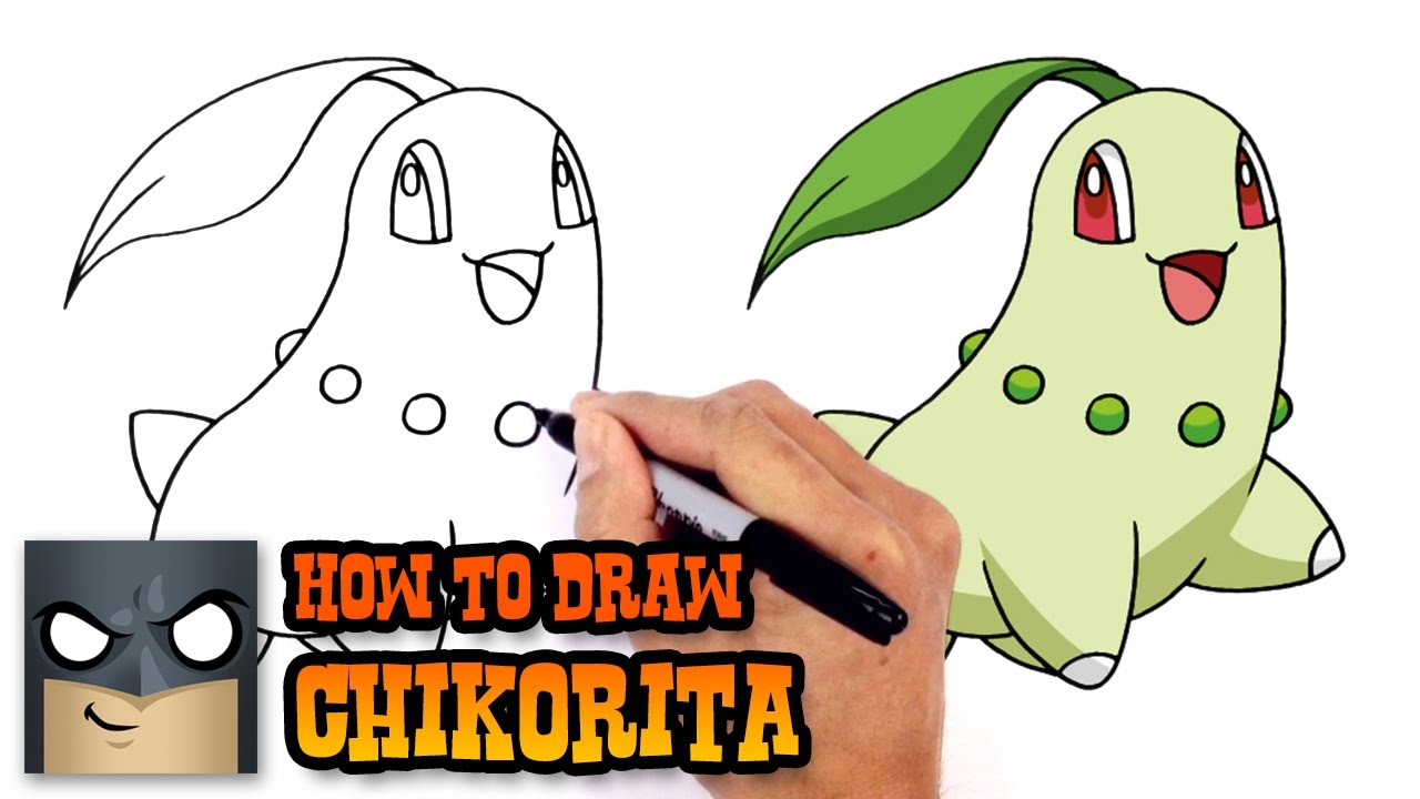 How to Draw Pokemon - Chikorita
