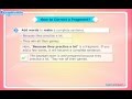 Identifying and Correcting Fragments