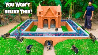 Amazing Clay Castle Dog House with Moat – Puppies’ First Adventure!