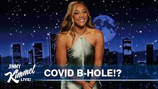 Thumbnail for the video "Tiffany Haddish Recaps Her Guest Hosting Week, Shares Fan Mail & Learns Some Manners with Guillermo" from Jimmy Kimmel Live