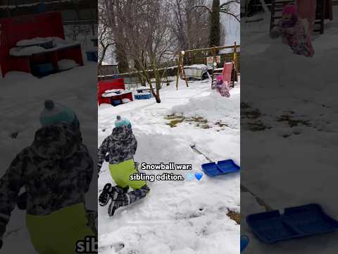 We Built Snow Walls… and Started a Snow Battle 💙 Winter Fun, Autism Style