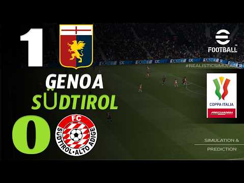 🔴 Genoa <strong>vs</strong> Südtirol 1 - 0 | HIGHLIGHTS &amp; <strong>GOAL</strong> | Coppa Italia 2026 | Partita Simulazione eFootball