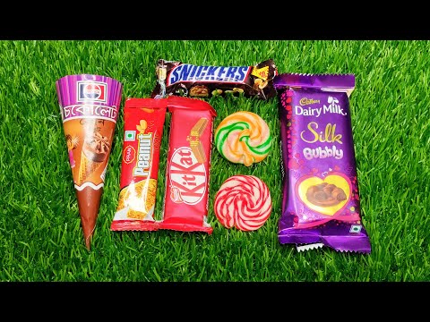 Satisfying video Asmr lollipops candy and chocolate gummy candy unboxing video Asmr.