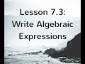 Exploring Algebraic Expressions and Operations